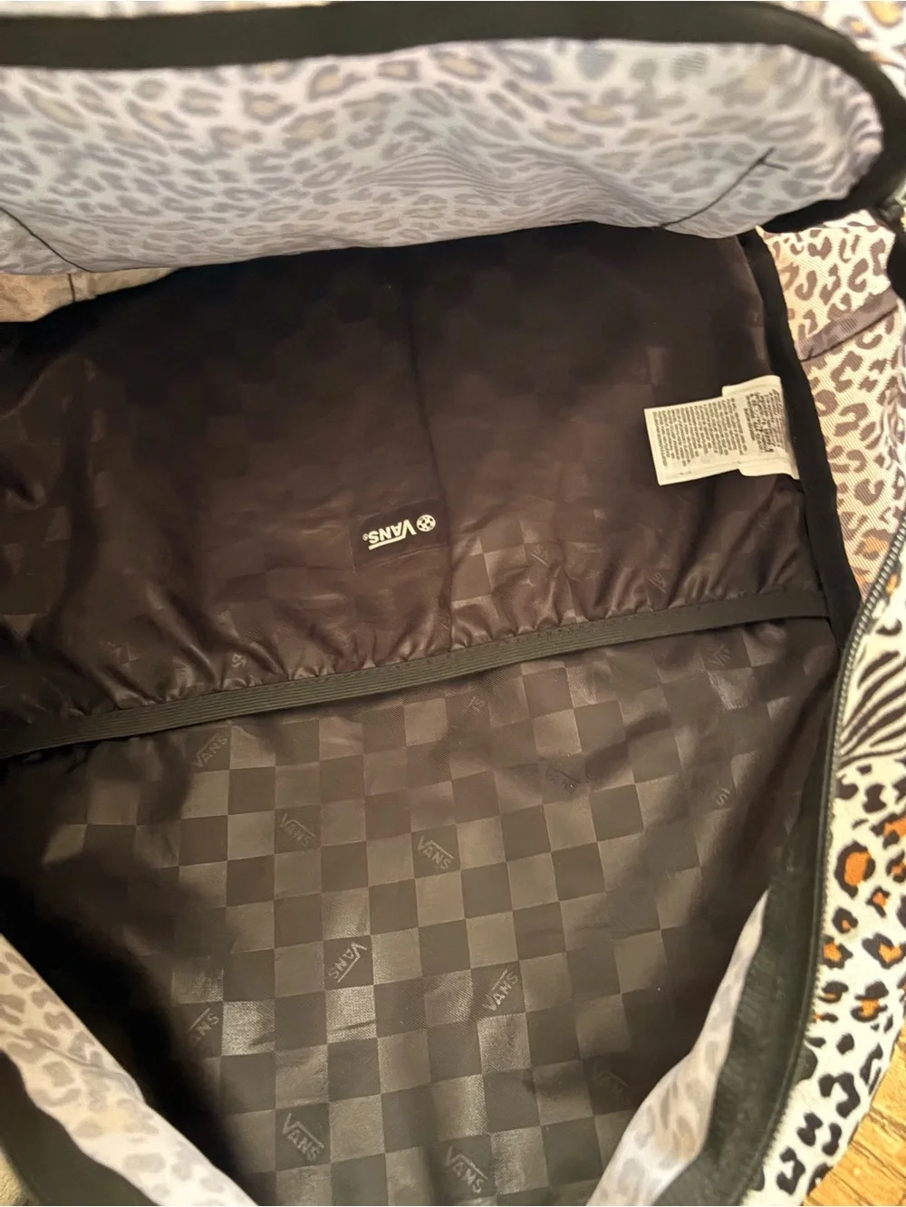 Vans Leopard & Zebra Print Backpack - White, Black & Brown